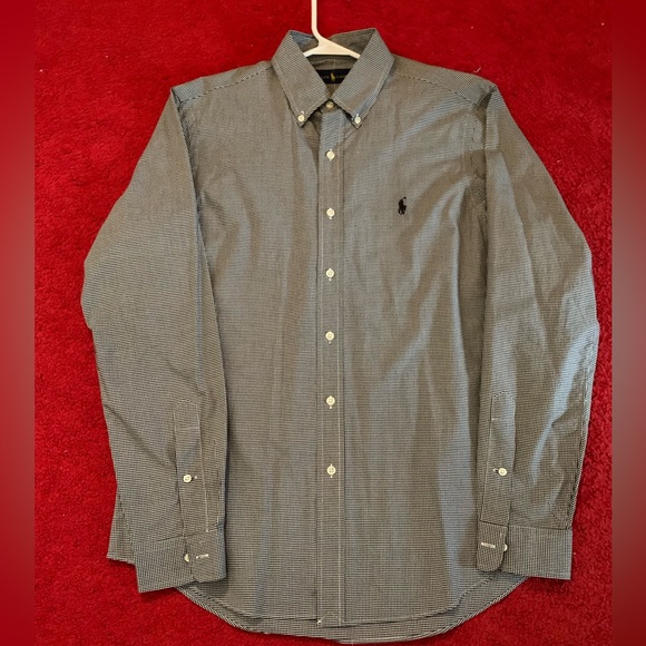 Polo Ralph Lauren Black and White check Button down - Picture 1 of 1